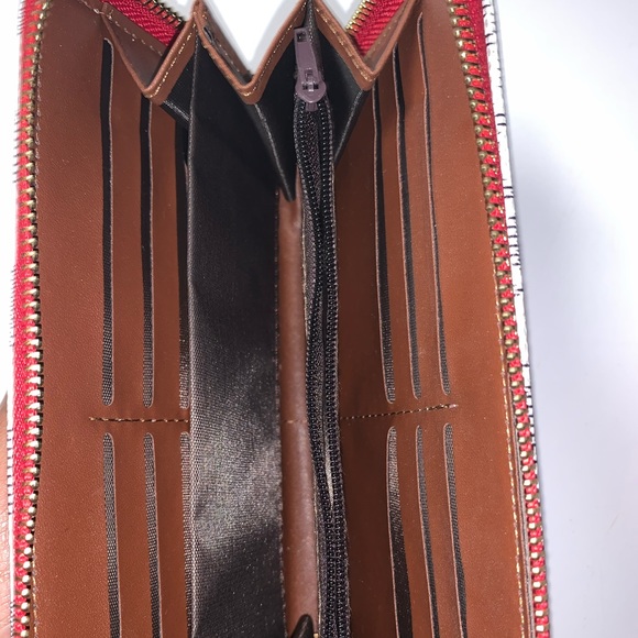 Selling a beautiful costume made red white and grey purse! - Picture 4 of 4